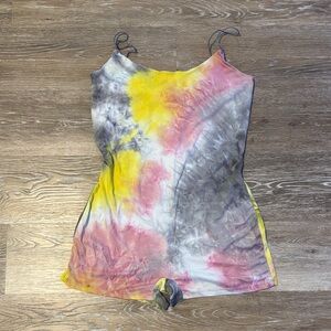 Fashion Nova Multicolor Tie-Dye Romper